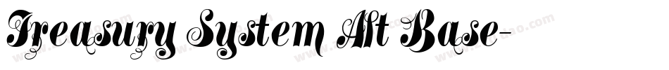 Treasury System Alt Base字体转换